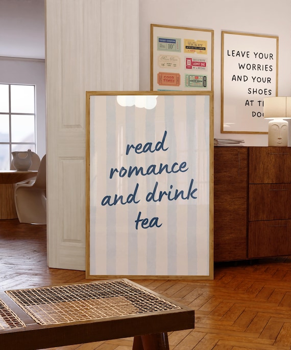 Bookish Quote Poster, Book Lover Wall Art, Romance Reader Print, Cozy Reading Decor, Booktok Poster, Printable Download