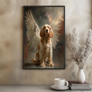 Angel Dog Poster Memorial Pet Wall Art Digital Download and Physical Print for Pet Loss and Dog Lovers