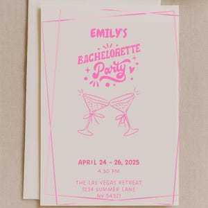 Editable Bachelorette Party Invitation | Printable Girls Trip Invite | Instant Download