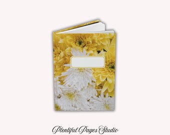 Yellow and White Flowers Journal