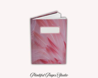 Flamingo Feather Print Journal