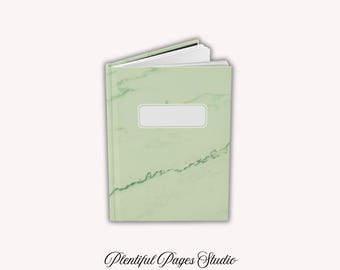 Green Marble Print Journal