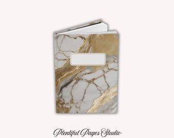 Gold Marble Print Journal