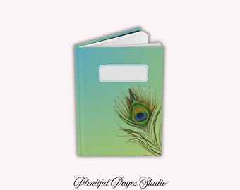 Peacock Feather Print Journal