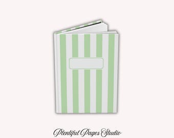 Green Striped Journal