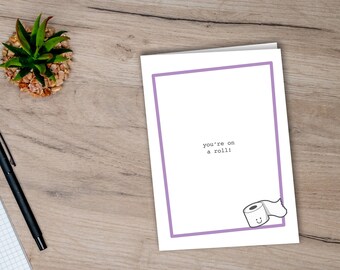 Printable Card for Any Occasion, Funny Toilet Paper Congratulations card, Printable Card, 5x7 Card, Digital Download