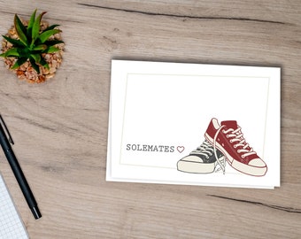 Printable Card for Any Occasion, Soulmate, Couple, Love, Sneakers, Printable Card, 5x7 Card, Digital Download
