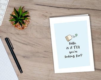 Printable Card for Any Occasion, Funny Tea card, Printable Card, 5x7 Card, Digital Download