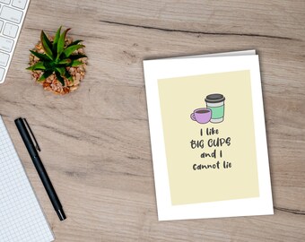 Printable Card for Any Occasion, Funny Coffee card, Printable Card, 5x7 Card, Digital Download