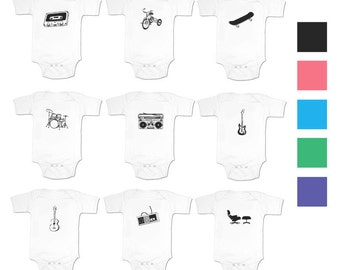 Custom, made to order screen printed onesie- Short sleeve 12 months