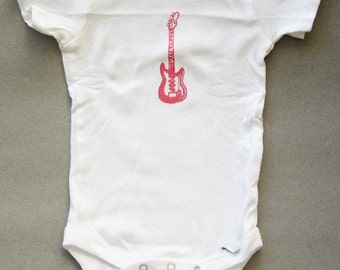 Electric guitar logo onesie- Short sleeve 3-6 months