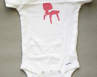 Eames chair print onesie- Short sleeve 3-6 months