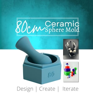 Molde de bola de arcilla de 80 mm, molde esférico de cerámica