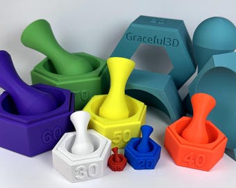 Clay Mold Premium Pack - Ball 10-80mm Half Sphere Ceramic Moulds 3D Printed