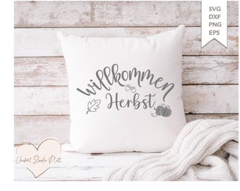 Welcome Autumn Plotter File, Autumn Love SVG Eps DXF PNG, Svg Autumn