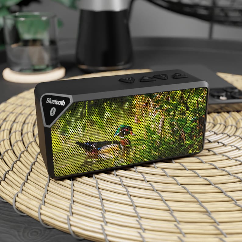 Wood Duck Drake Bluetooth Speaker | Milo Dog Media Waterfowl Photo image 1