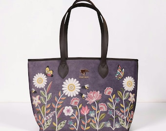 Beach Tote Bag, Large Embroidered Summer Vacation Boat Travel Tote, Bachelorette Gift