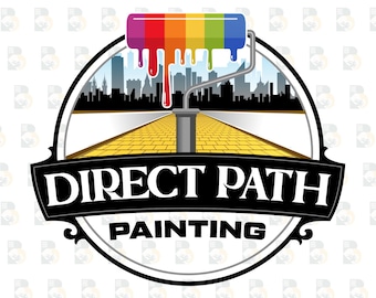 House Painter Logo Design | Painting Business Branding | Paint Contractor Logo PNG SVG | Painter Logo