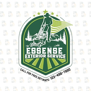 Rasenpflege Logo-Design: Landschaftsbau & Garten Business Branding (Digitale Dateien)