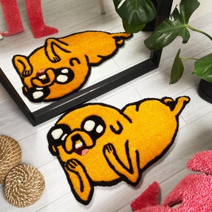 Handmade Jake the Dog Rug - Adventure Time Cartoon Decor