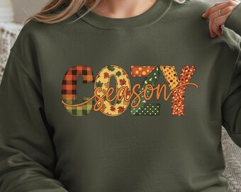 Sweat-shirt confortable pour la saison - Sweat à capuche d'Halloween en patchwork d'automne rétro, qu'il s'agisse d'un pull