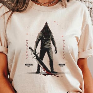 Vintage Pyramid Head T-Shirt: Silent Hill Horror Game Tee