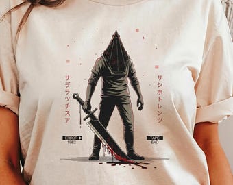 Vintage Pyramid Head T-Shirt: Silent Hill Horror Game Tee