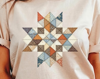 T-shirt Star Quilt Block – T-shirt patchwork en forme d'étoile