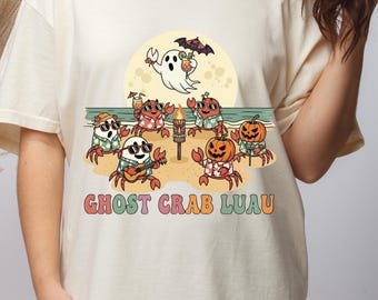 Vintage Ghost Crab Comfort Colors Shirt - Spooky Summerween Tee