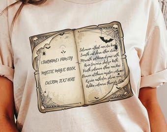 Personalized Family Magic Book Shirt: Custom Halloween Tee