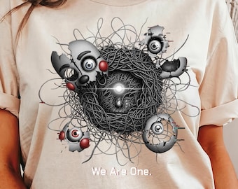 Chemise Web Ennard Wire FNAF, We Are One, chemise chaotique de jeu d'arcade rétro, Five Nights at Freddys, chemise Freddy Fazbear rétro, t-shirt jeu d'horreur