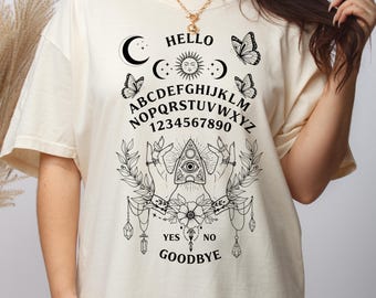 Witchy Ouija Board Comfort Colors Shirt - Halloween Occult Tee