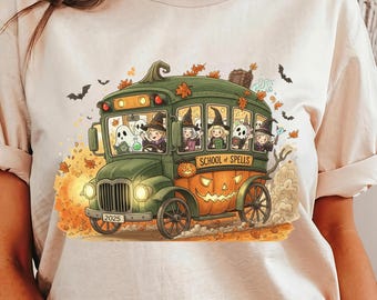 Chemise rétro d'Halloween pour la rentrée : saison effrayante, coton doux