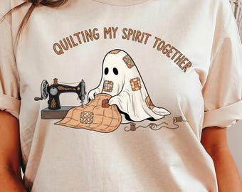 Chemise Quilting My Spirit Together : conception de blocs de courtepointe pour Halloween