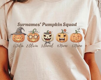 Personalized Pumpkin Family Halloween Shirt: Custom Farm Squad Tee