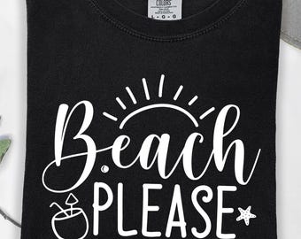 Beach Please Shirt, Funny Beach Vacation Tee, Coastal Cowgirl Summer Shirt, Girls Trip Beach Outfit, Comfort Colors Vintage Beach Lover Tee