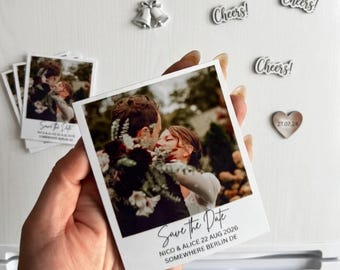 Save the Date Photo Magnets Personalized Magnetic Cards Custom Wedding Announcement Magnets