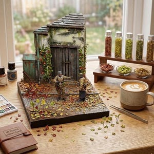 Mini foglie per costruttori di diorami / Foglie in miniatura da 36 ml per giardini delle fate / Fogliame bonsai fai da te per micropaesaggi e modellini ferroviari
