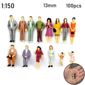 Miniature Scale People Figures Model Building Passengers, Train Passenger Figures, Miniature Train Passengers, Miniature People for Scenery