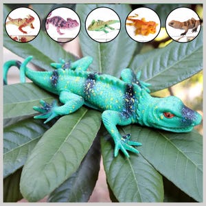 Miniature Lizard Figurine, Tiny Reptile Miniature Lizard, Tiny Lizard Model, Realistic Tiny Reptile Miniature for Dollhouse