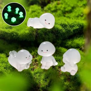 Cute Luminous Tree Elf Fairy Garden, Glow in the Dark Tree Elf, Miniature Tree Elf Figurine, Fairy Garden Elf Figurine Decor for Terrariums