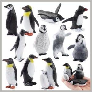 Cute Miniature Penguin Figurine, Mini Penguin Animal, Tiny Penguin Figurine, Handmade Miniature Penguin, Animal Mini Dollhouse Decoration