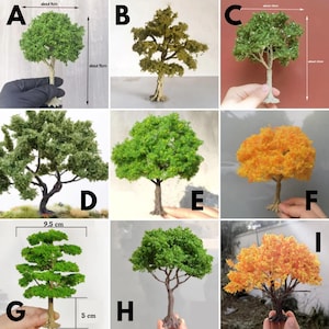 Miniature Model Tree 15cm, Simulated Model Wire Tree, Spring, Summer, Autumn Tree Miniature, Seasonal Mini Wire Tree Diorama Landscape