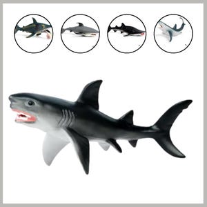 Miniature Shark Figurine, Mini Shark Animal Miniature, Mini Shark Model, Handcrafted Mini Shark Figure for Dioramas & Fairy Gardens