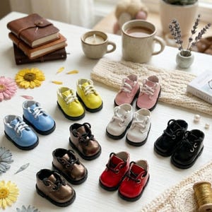 Cute Sports Shoes for 17cm Dolls | Doll Sneakers for Custom Outfit Makers | Lace-Up Boot Footwear for DIY Doll Fashion & Scene Creators