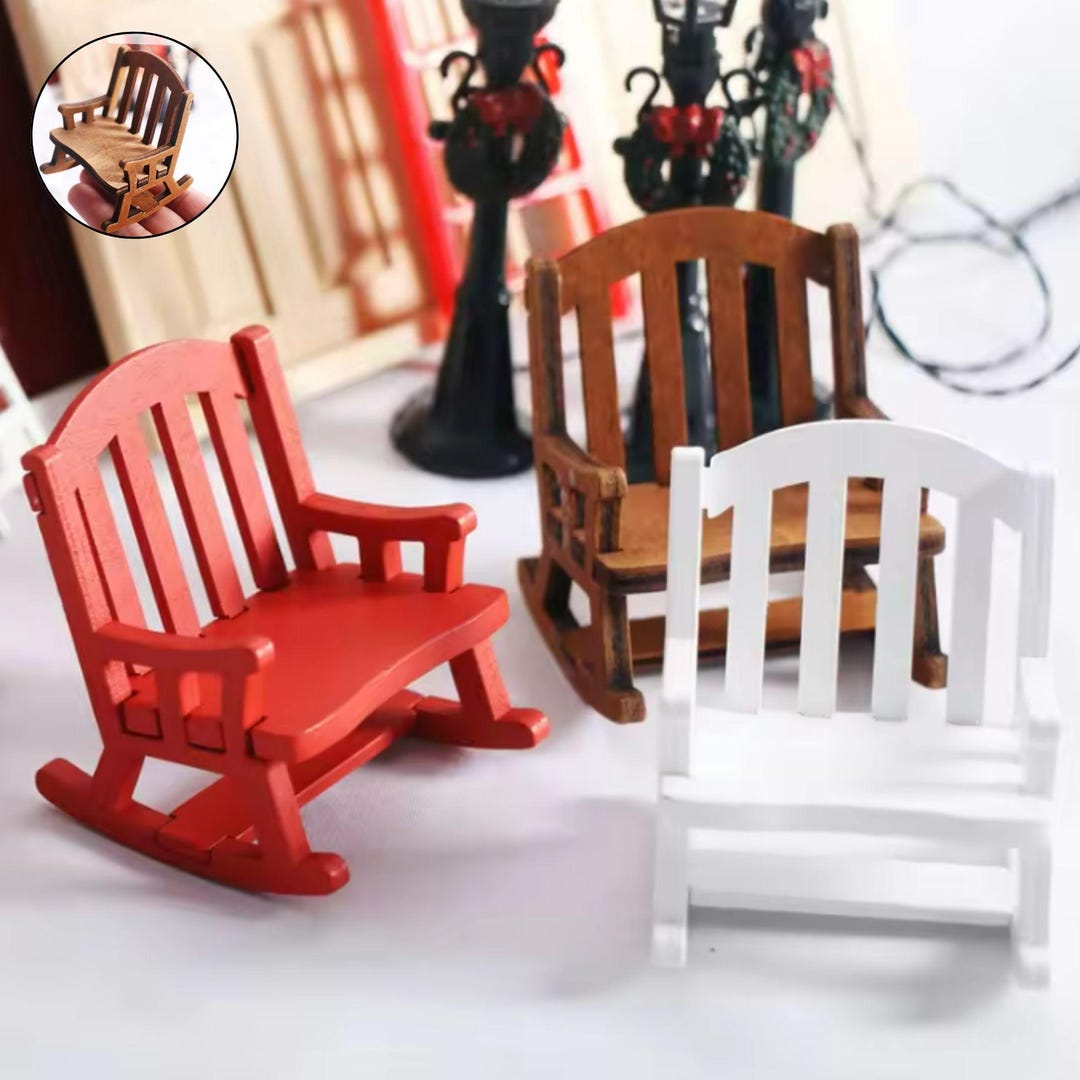 Miniature Rocking Chairs Miniature Rocking Chair for Diorama Artists | Miniature Furniture ...