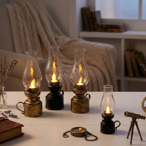 Retro ledlamp in kerosinestijl voor partystylisten | Vlamloze kaarslantaarn voor decoratiehobbyisten | Vlamloze lantaarn voor makers van kerstdecors