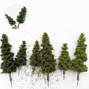 Simulation Pine Tree Wire Model, Scale Pine Tree for Scenery, Mini Pine Tree Train Display, Handmade Pine Tree for Model Diorama Landscape