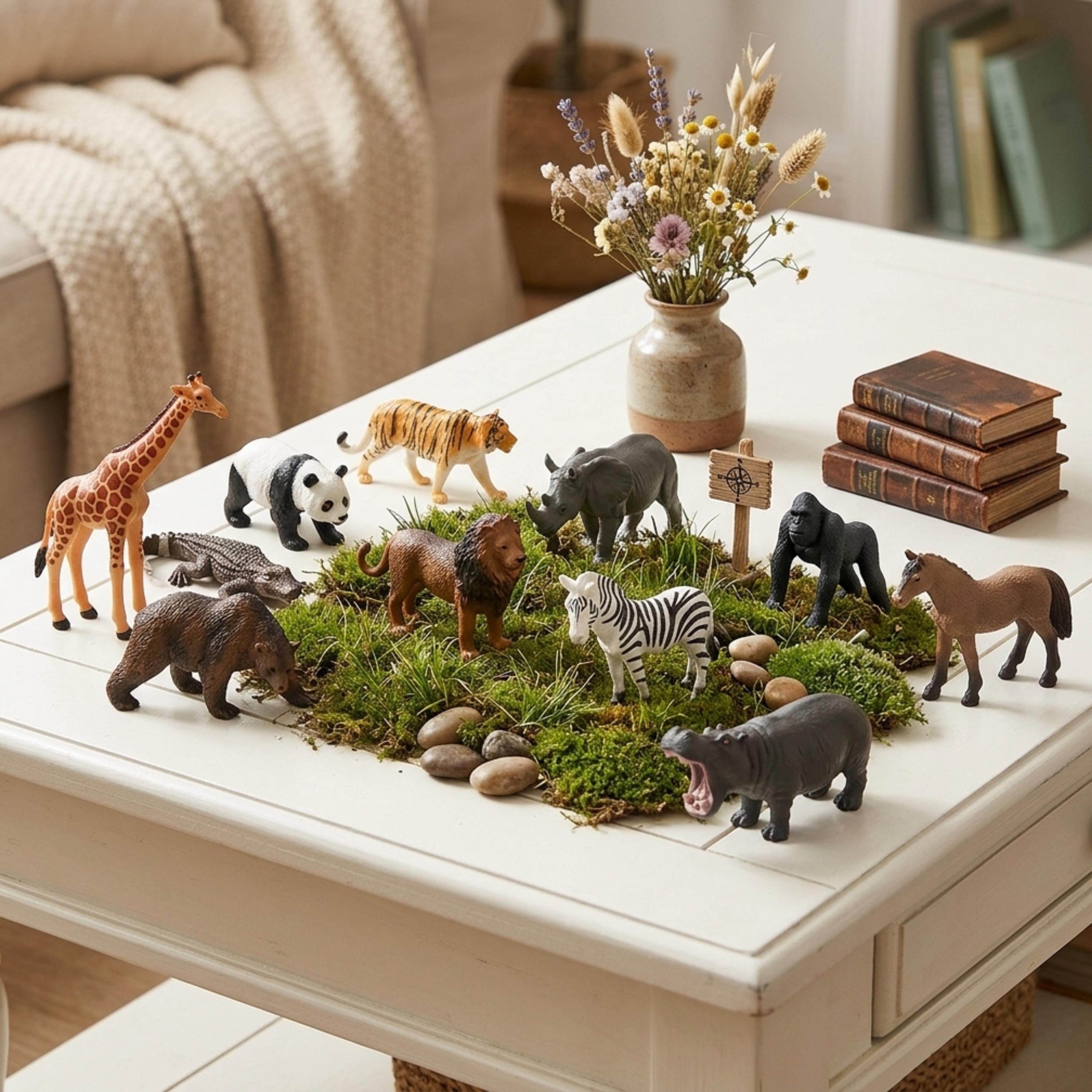 Miniature Wild Animal Figurine Set | Miniature Wildlife Animal