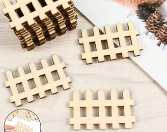 妖精の庭クリエイターのためのミニ木製フェンス | マイクロ風景シーンのための小さな木製バリア | ディスプレイメーカーのためのミニチュアガーデンフェンス